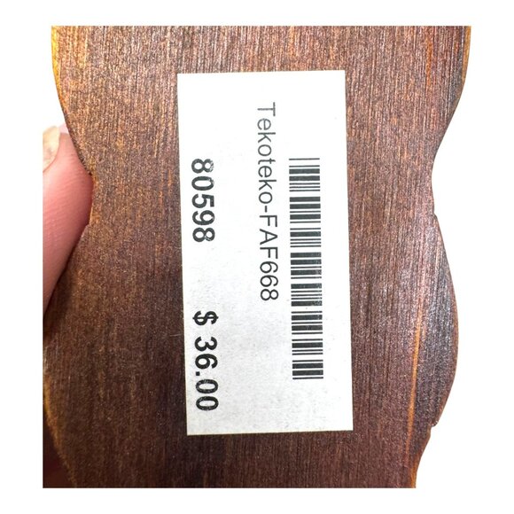 Hand Carved Maori Teko Teko Wooden Statue Ancestral Art From New Zealand 7" Tiki - Picture 6 of 9